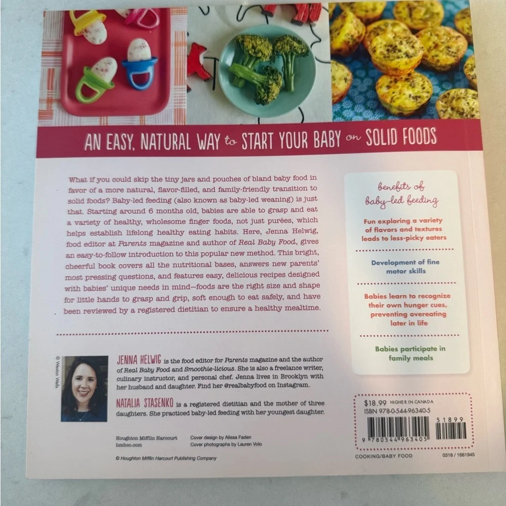 Baby-Led Feeding Cookbook by Jenna Helwig - White Cover